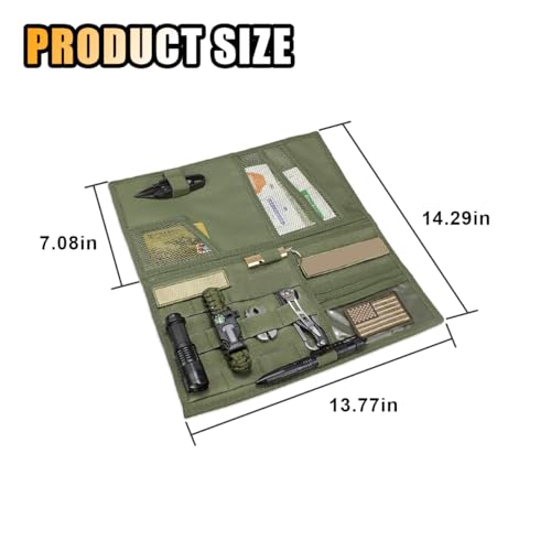 smilfuy Tactical Molle Car Sun Visor Organizer, Large Molle Visor Panel - color: Army Green
