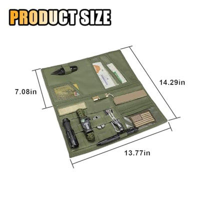 smilfuy Tactical Molle Car Sun Visor Organizer, Large Molle Visor Panel - color: Army Green