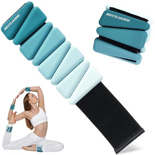 Ankle Weights for Women Wrist Weights Set of 2 (1 lb/2 lb Each) Adjustable Arm Leg Weight for Womens Men Suitable for Walking Swimming Running Pilates Yoga Gym - color: Peacock Green, size: 4lb Pair (2lb Each)