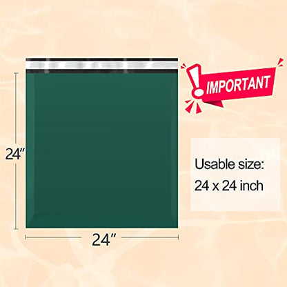 Poly Mailers 24x24 Inch 50pcs Shipping Bags Ultramarine Green Shipping Envelopes Self Seal Mailers Bags Waterproof and Tear-Proof Packaging Bags