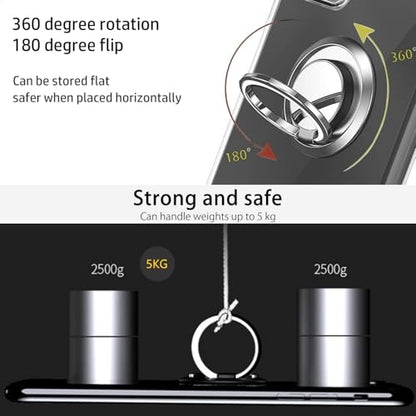 NOUKAJU Case for 8849 Tank 3 Pro, TPU Protective Case,Stand Function,Adjustable Bracket,Anti-Drop, Shockproof,Protective Cover for 8849 Tank 3 Pro(Clear)
