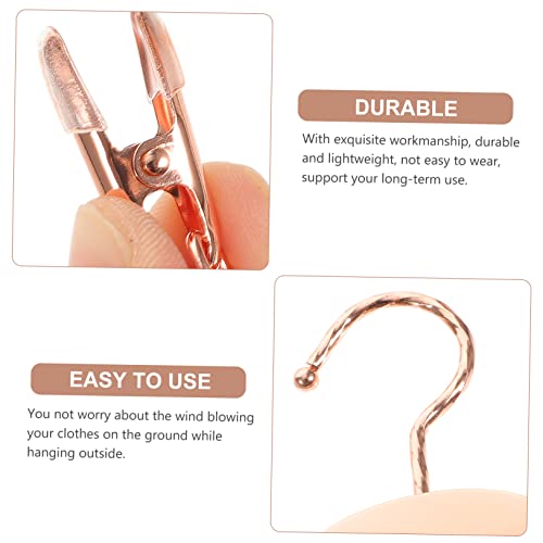 VICASKY 10pcs Hangers Rose Gold Iron Wire Tank Tops Organizer Non Slip Underwear Display Rack Multipurpose Closet Storage for Women