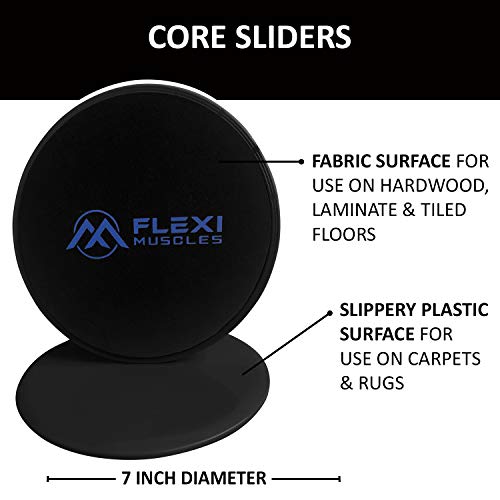 Core Sliders Dual Sided Sliding Discs for Use on All Floors. Our Core Sliders are ideal for Abs exercises, Yoga, Pilates and Home Workouts.