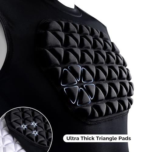 Youth Baseball Chest Protector Padded Compression Shirt | Sleeveless Protective Gear Baseball Softball Football Lacrosse T Ball Heart Sternum Guard - color: White/Grey, size: Small