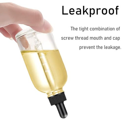 Amber Dropper Bottles, 4oz Glass Bottle with Dropper for Essential Oils with Funnel, Labels & Pipette, 2-Pack Tincture Bottles with Dropper(Unbreakable Plastic Eye Dropper) - color: Amber and Clear