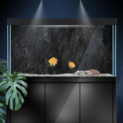 Aquarium Background Stickers - Stone, Texture, Surface, Depth, Black - Fish Tank Reptile Terrarium Decor Poster (60 x 40 cm / (23.6 x 15.7 inches)) - size: 60 x 40 cm / (23.6 x 15.7 inches)
