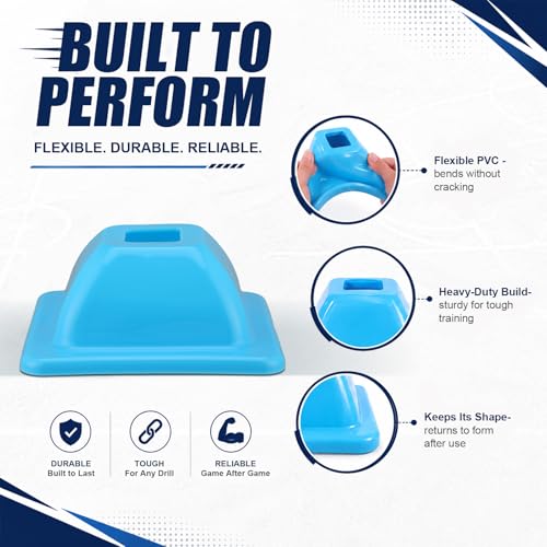 2" (15, 30 Pcs) Training Cones for Sports - color: Blue