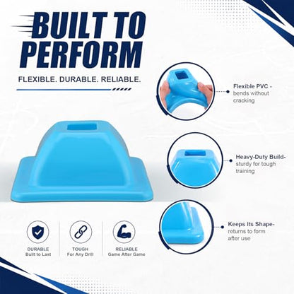 2" (15, 30 Pcs) Training Cones for Sports - color: Blue