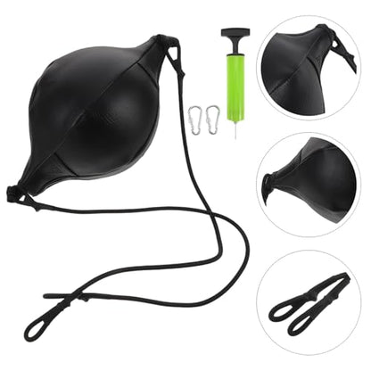 Boxing Reaction Speed Punching Ball Double-end Hanging Pu Bag with Rope Pump Needle Hook Set for Reflex Coordination Training at Home