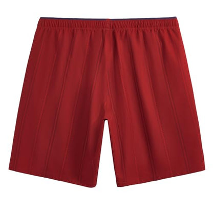 maamgic Mens Swim Trunks 9 Inch Compression Liner Quick Dry Board Shorts - color: Vibrant Red, size: Medium