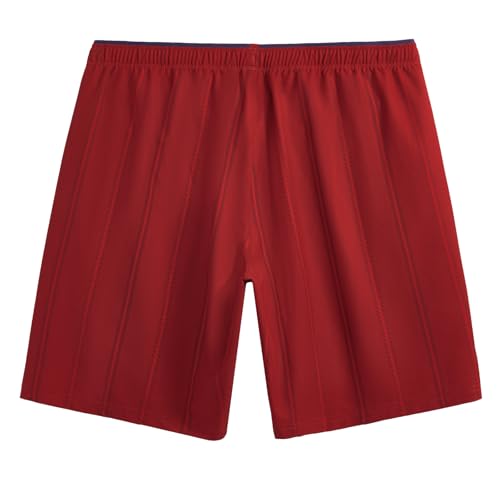 maamgic Mens Swim Trunks 9 Inch Compression Liner Quick Dry Board Shorts - color: Vibrant Red, size: Large