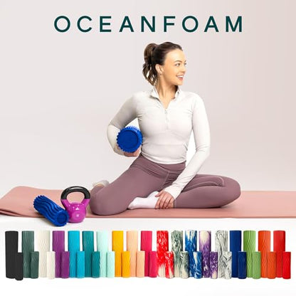 Oceanfoam Tidal Roller - Massage Foam Roller for Exercise (Royal Blue) - color: Royal Blue