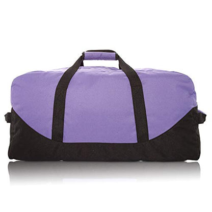 DALIX 25" Big Adventure Large Gym Sports Duffle Bag (Black Grey Navy Blue Red Camo) - color: Purple