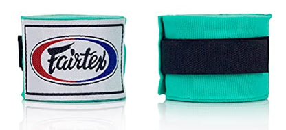 Fairtex HW2 Elastic Cotton Handwraps, 120' and 180" Full Length Hand Wraps-Many Colors - color: Mint Green, size: 180"