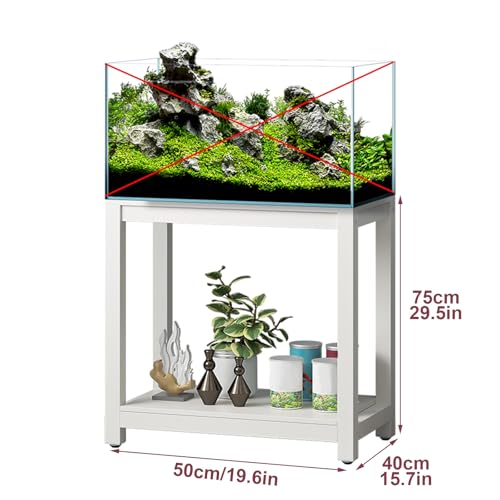 Heavy-Duty Metal Fish Tank Stand - 2-Tier Aquarium Rack, Sturdy Storage Solution for Home, Cabinet Organizer, Ideal for Aquariums and Decor (Tank Not Included)