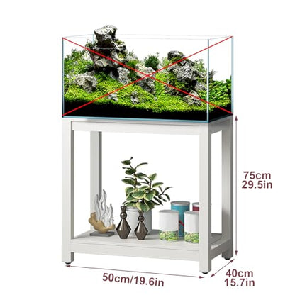 Heavy-Duty Metal Fish Tank Stand - 2-Tier Aquarium Rack, Sturdy Storage Solution for Home, Cabinet Organizer, Ideal for Aquariums and Decor (Tank Not Included)
