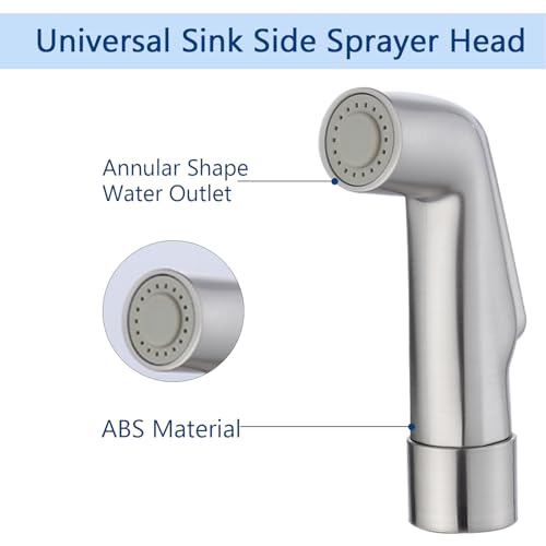 Kitchen Sink Sprayer Replacement,Universal Fit Sink Spray Attachment,Sprayer For Kitchen Sink,Kitchen Faucet Sprayer Replacement Compatible With Delta, Moen, Kohler OEM Brand(Brushed Nickel) - color: Brushed Nickel