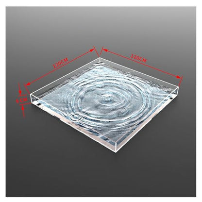 Zfmnoyev Acrylic Water Tank Shallow Sink Tray, Photography Props Display Cabinet, Photography Tray for Shooting Low Water Tank, Table Storage Box(120x120x6cm/47x47x2in) - size: 120x120x6cm/47x47x2in
