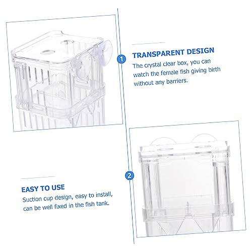 Healifty 3pcs Breeding Box Isolation Container for Aquarium Tank Small Hatchery Nursery Divider for Safe Fish Separation and Acclimation