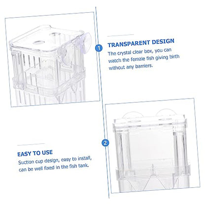 Healifty 3pcs Breeding Box Isolation Container for Aquarium Tank Small Hatchery Nursery Divider for Safe Fish Separation and Acclimation