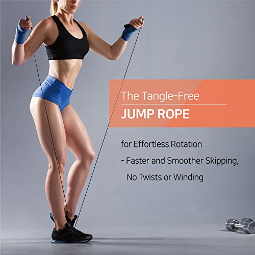 Skipping Rope for Men and Women - Speed Exercise Jump Rope for Fitness Training Workout for All Ages and Gender - Lightweight and Adjustable Cable, Great for Cardio, Boxing, CrossFit, Made in