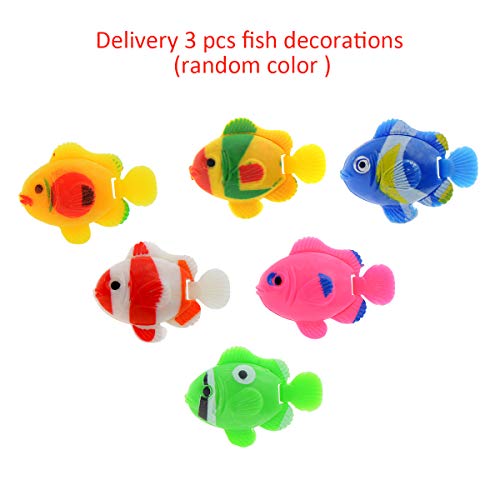 Siam Ceramic Shrimp Shelter Hide Cave Fish Tank Decorations with 3 Plastic Fish Ornaments – Breeding Cave & Hiding Shelter for Shrimp, Pleco, Betta, Cichlid – Aquarium Decor (Small)
