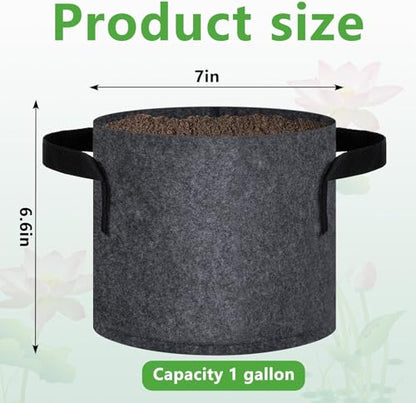 12 Pack Aquatic Plant Pots for Pond, Reusable Fabric Aquatic Plant Pots, Breathable Pond Plant Basket Grow Bags with Handles for Aquatic Plants, Bog Plant, Water Lily, Lotus, Flower (1 Gallon)