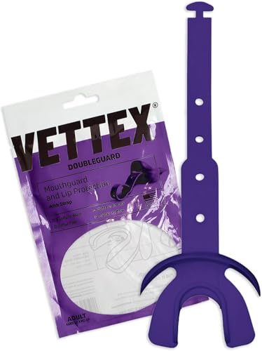 Vettex DoubleGuard Mouth Guard with Lip Protection, Purple - color: Purple