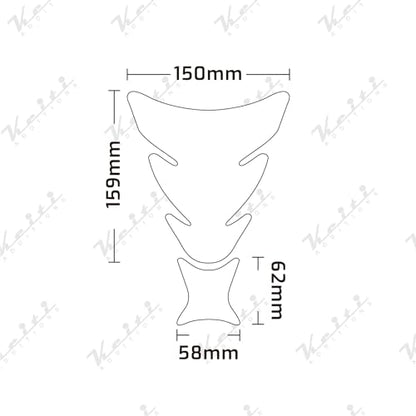 Motorcycle Tank Pad Flame KT8040 (Black) - color: Gray