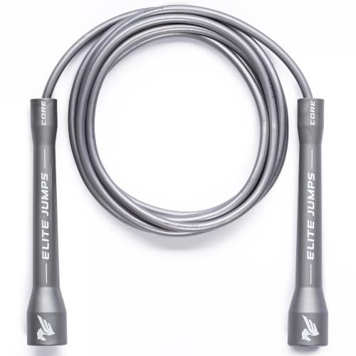 Elite Jumps Core 5mm, PVC Adjustable Skipping Rope - color: Silver