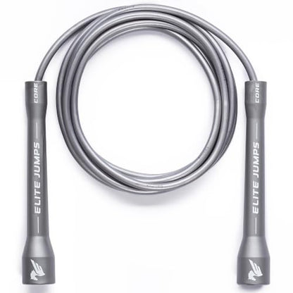 Elite Jumps Core 5mm, PVC Adjustable Skipping Rope - color: Silver