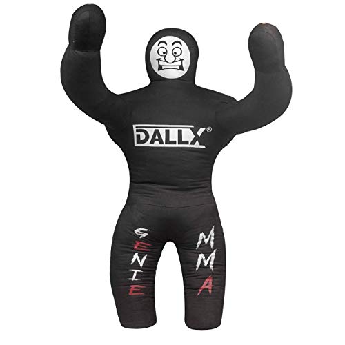 DALLX Kids Grappling Dummy for Fitness Training Practice Wrestling Judo Karate MMA Punching Dummy for Kids Jiu-Jitsu - UNFILLED - color: Black