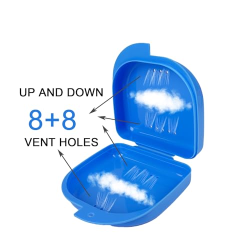 10 Pack Retainer Case,Dental Retainer Box with Vent Holes - color: Transparent