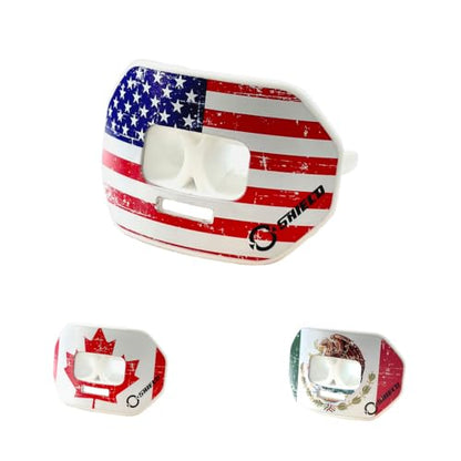 O Shield Vortex Graphic Football Mouth Guard, American Flag - color: American Flag