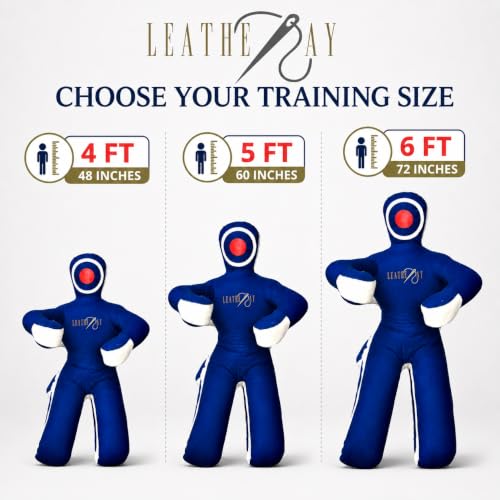 Jiu Jitsu Judo Punching Bag Grappling Dummy Blue -Unfilled - size: 70 inches (6 ft)