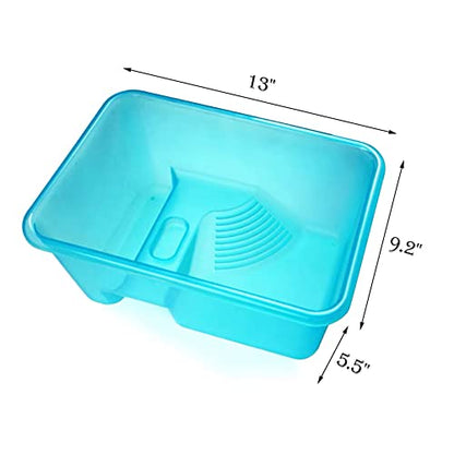 Turtle Tank Aquarium, Turtle Habitat Reptile Plastic Terrarium Safe Durable, Tortoise Tank with Lid Prevent from Climbing Escaping (Small) - size: Small - 13x9.2x5.5 Inch