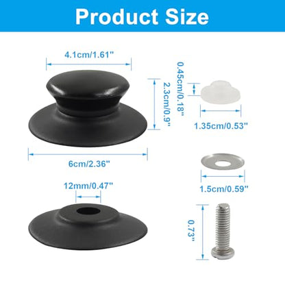4 Pcs Universal Pot Lid Knobs，Bakelite Pot Lid Handle Replacement for Pans Saucepan Casserole Glass Cover Handles