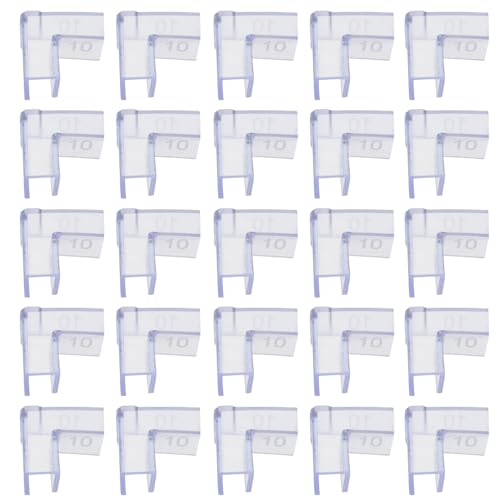 PRETYZOOM 25pcs Aquarium Glass Edge Guards 90° L-Shaped Fish Tank Corner Protectors Soft 10mm Thickened Bumpers for Furniture and Tank Safety