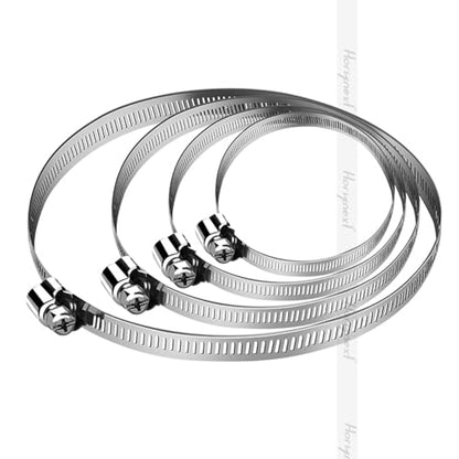 9 inch stainless steel hose clamp, adjustable metal worm gear assortment kit for water pipe (2 pcs)
