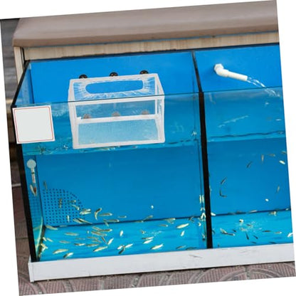 Mikikit Fish Net Hatchery Incubator with Suction Cups for Aquarium Polyester Mesh Breeder Box for Fish Separation and Quarantine Suitable for Protecting and Isolating Fry and Aggressive