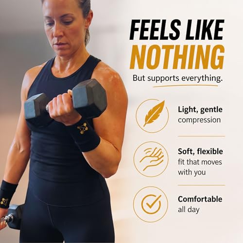 CopperJoint Compression Wrist Sleeve – Copper Hand Brace, Copper Wrist Compression Sleeve, Weight Lifting Wrist Support Brace, Hand Support for Sore Muscles, Yoga, Bowling, Sports - 1 Pair XL | Moisture-Wicking Fabric, Breathable Fit, Odor Control, Weight