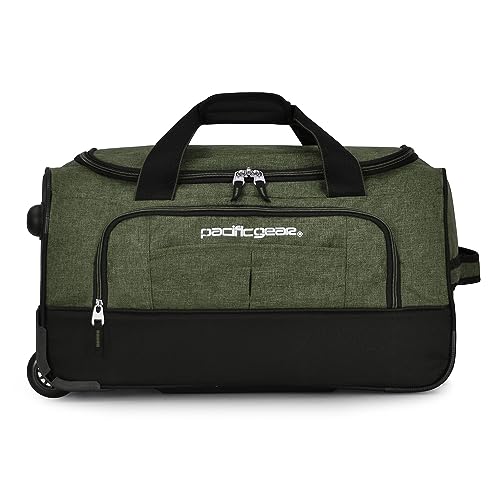 Pacific Gear Duffel Bag with Rolling Wheels - color: Green, size: 21 inch