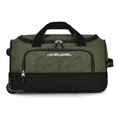 Pacific Gear Duffel Bag with Rolling Wheels - color: Green, size: 21 inch