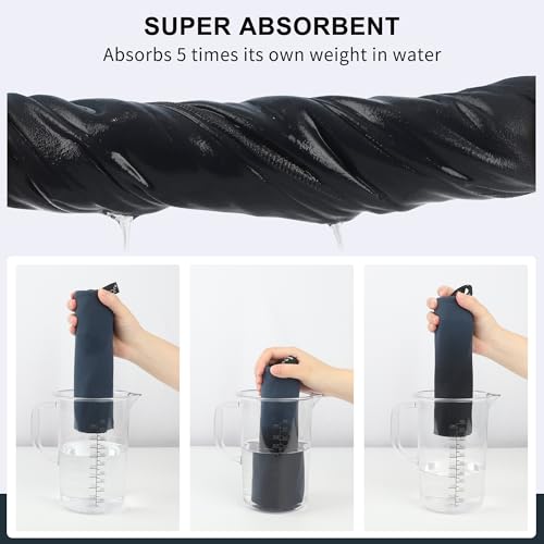 Rainleaf Microfiber Towel Quick Dry Camping & Travel & Gym Towel. Compact - color: Navy Blue, size: 32.00" x 16.00"