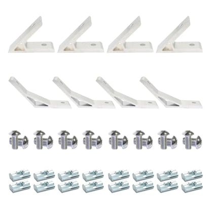 4Pcs 30deg, 4Pcs 150deg 1010 Angle Bracket 1" x 1" 10 Series Aluminum Extrusion 30 Degree Joint Connector Brace for Slot 30° Corner Joiner 150deg 1020 1 Inch Extruded Aluminium Profile - style: 4 sets 30deg 150deg bracket with m6