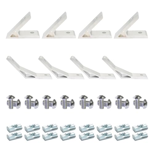 4Pcs 30deg, 4Pcs 150deg 1010 Angle Bracket 1" x 1" 10 Series Aluminum Extrusion 30 Degree Joint Connector Brace for Slot 30° Corner Joiner 150deg 1020 1 Inch Extruded Aluminium Profile - style: 4 sets 30deg 150deg bracket with m6