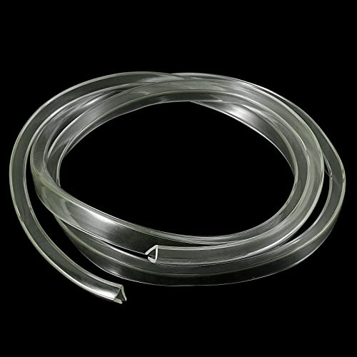 uxcell U Channel Edge Trim, 4.9ft Length Soft Rubber Guard Seal Strip Edge Protector Fit for 6-7mm Edge, (19/32" W x 25/64" H) Clear - size: 19/32"x 25/64"x 4.9ft