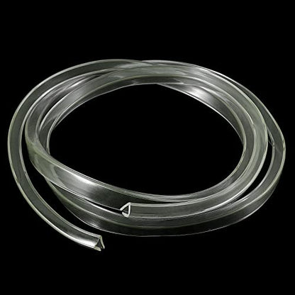 uxcell U Channel Edge Trim, 4.9ft Length Soft Rubber Guard Seal Strip Edge Protector Fit for 6-7mm Edge, (19/32" W x 25/64" H) Clear - size: 19/32"x 25/64"x 4.9ft