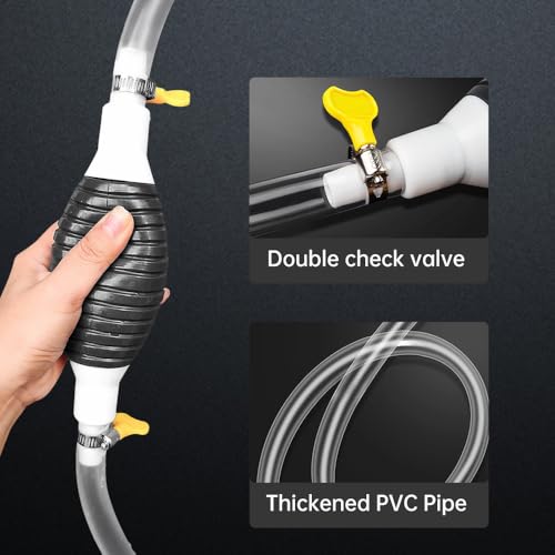 Multifunction Liquid Sucker Pump, 2025 New Manual Fuel Transfer Pump Portable Fuel Siphon Pump, Gasoline Transfer Pump for Motor Oil Fuel Gasoline Diesel Liquid Water Fish Tank (3.3ft) - color: 3.3ft