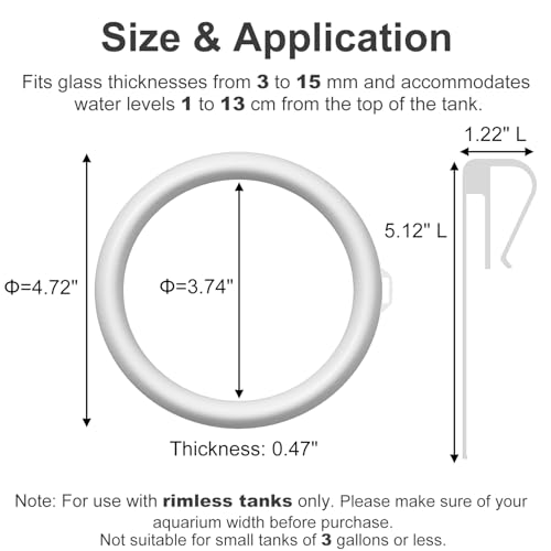 Clip On Fish Feeding Ring, Floating Aquarium Feeder, Non-Shedding Fish Food Holder for Betta Goldfish Guppy Turtle - color: White